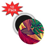 Monstera Tropical Design Beach 1 75  Magnets (10 Pack) 