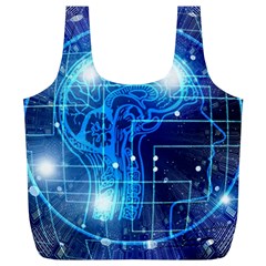 Artificial Intelligence Brain Think Art Full Print Recycle Bag (xl)