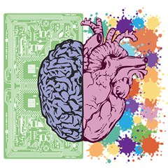 Brain Heart Balance Emotion Art Play Mat (rectangle) by Jancukart