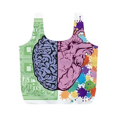 Brain Heart Balance Emotion Art Full Print Recycle Bag (m) by Jancukart