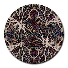 Mental Human Experience Mindset Art Round Mousepad