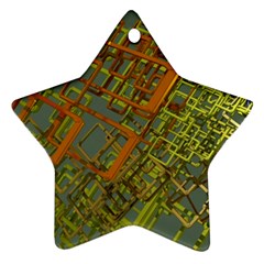 Art 3d Windows Modeling Dimension Star Ornament (two Sides)