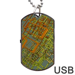 Art 3d Windows Modeling Dimension Dog Tag Usb Flash (one Side)