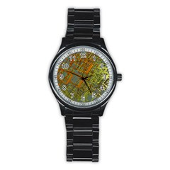 Art 3d Windows Modeling Dimension Stainless Steel Round Watch