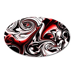 Modern Art Design Fantasy Surreal Oval Magnet