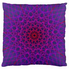 Geometric Pattern-line Art Large Premium Plush Fleece Cushion Case (one Side)