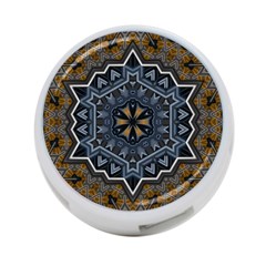 Rosette Mandala Ornament Wallpaper 4-Port USB Hub (One Side)