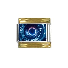 Artificial Intelligence Ai Gold Trim Italian Charm (9mm)