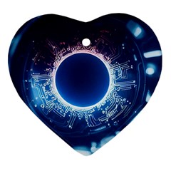 Artificial Intelligence Ai Heart Ornament (two Sides) by Ravend
