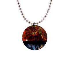 Space Nature Fantasy Trees 1  Button Necklace