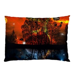 Space Nature Fantasy Trees Pillow Case