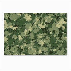 Green Leaves Camouflage Postcards 5  X 7  (pkg Of 10)