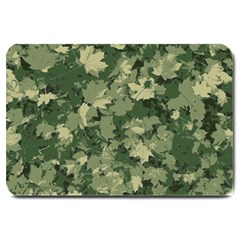 Green Leaves Camouflage Large Doormat by Ravend