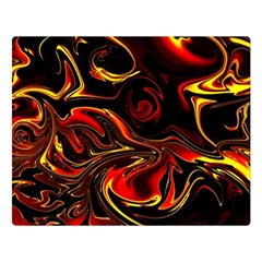 Modern Art Design Fantasy Surreal Orange Premium Plush Fleece Blanket (large) by Ravend