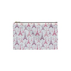 Eiffel Tower Pattern Wallpaper Cosmetic Bag (small)