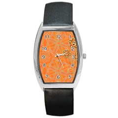 Background Backdrop Art Flowers Barrel Style Metal Watch