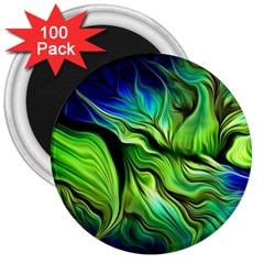 Fractal Art Pattern Abstract 3  Magnets (100 Pack) by Ravend