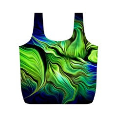 Fractal Art Pattern Abstract Full Print Recycle Bag (m)