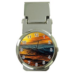 Ocean Sunset Sea Ocean Sunset Money Clip Watches