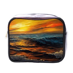 Ocean Sunset Sea Ocean Sunset Mini Toiletries Bag (one Side)