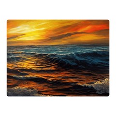Ocean Sunset Sea Ocean Sunset Premium Plush Fleece Blanket (mini)