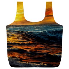 Ocean Sunset Sea Ocean Sunset Full Print Recycle Bag (xxxl)