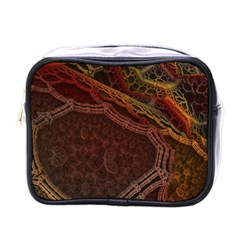 Fractal Pattern Geometric Pattern Mini Toiletries Bag (one Side) by Ravend