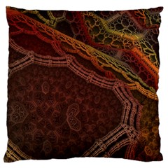 Fractal Pattern Geometric Pattern Standard Premium Plush Fleece Cushion Case (two Sides)