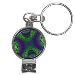 Abstract Art Fractal Nail Clippers Key Chain Front