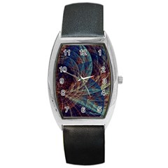 Fractal Abstract- Art Barrel Style Metal Watch