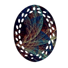 Fractal Abstract- Art Oval Filigree Ornament (two Sides)