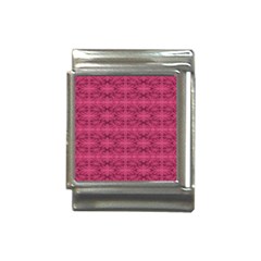 Elegant Pink Floral Geometric Pattern Italian Charm (13mm) by dflcprintsclothing