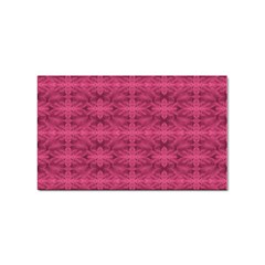 Elegant Pink Floral Geometric Pattern Sticker Rectangular (100 Pack) by dflcprintsclothing