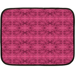 Elegant Pink Floral Geometric Pattern Fleece Blanket (mini) by dflcprintsclothing