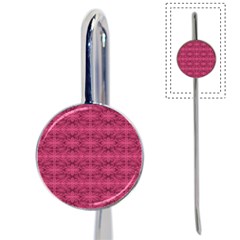 Elegant Pink Floral Geometric Pattern Book Mark by dflcprintsclothing