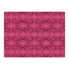 Elegant Pink Floral Geometric Pattern Premium Plush Fleece Blanket (mini) by dflcprintsclothing