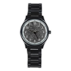 Stretch Marks Abstract Grunge Design Stainless Steel Round Watch by dflcprintsclothing
