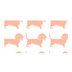 Dachshund Dog Pattern T- Shirt Brown Dachshund Dog Breed Cute Pattern T- Shirt Satin Wrap 35  x 70 