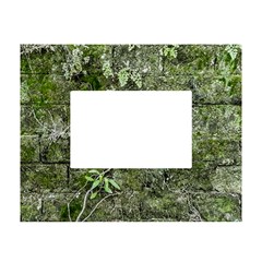 Old Stone Exterior Wall With Moss White Tabletop Photo Frame 4 x6  by dflcprintsclothing
