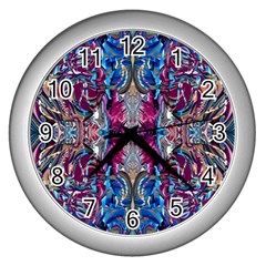 Abstract Blend Repeats Wall Clock (silver)