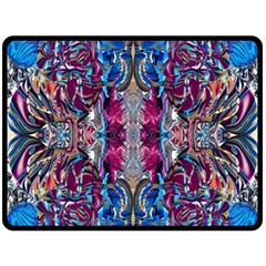 Abstract Blend Repeats One Side Fleece Blanket (large)