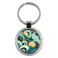 Waves Key Chain (round) by fructosebat