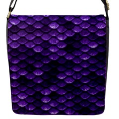 Purple Scales! Flap Closure Messenger Bag (s) by fructosebat