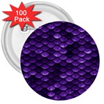 Purple Scales! 3  Buttons (100 pack)  Front