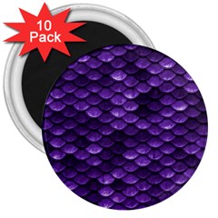 Purple Scales! 3  Magnets (10 Pack)  by fructosebat