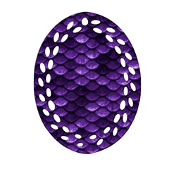 Purple Scales! Oval Filigree Ornament (two Sides) by fructosebat