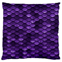Purple Scales! Large Premium Plush Fleece Cushion Case (two Sides) by fructosebat