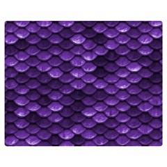 Purple Scales! One Side Premium Plush Fleece Blanket (medium) by fructosebat