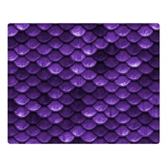 Purple Scales! One Side Premium Plush Fleece Blanket (large) by fructosebat