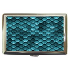 Teal Scales! Cigarette Money Case by fructosebat
